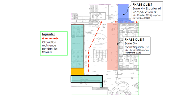 Plan chantier du Parc Ouest